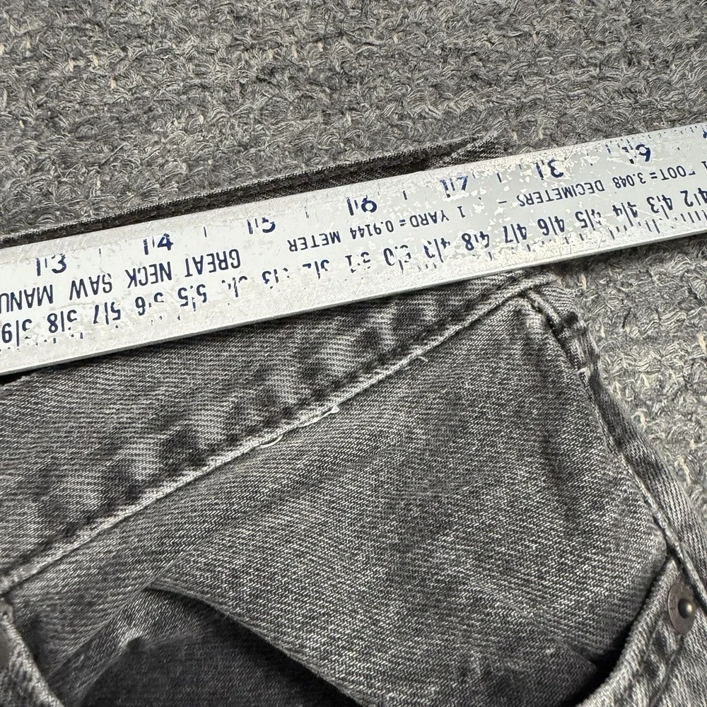 Levis 555 Jeans Men 34x30 Black Relaxed Straight Gray Wash Denim 100% Cotton